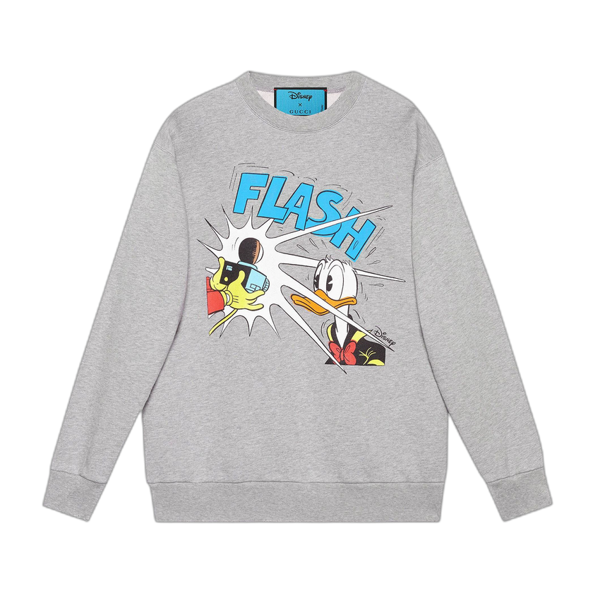 Gucci x Disney Donald Duck Sweatshirt 'Grey Melange'