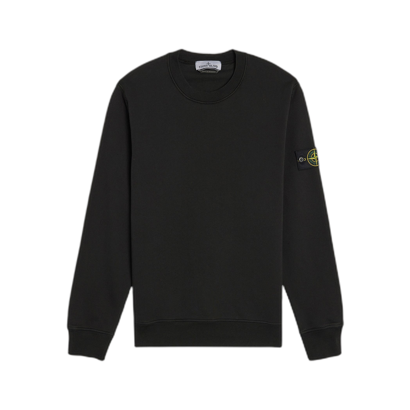 Stone Island Organic Cotton Fleece Sweatshirt 'Black'