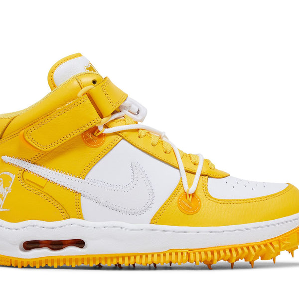 Off-White x Nike Air Force 1 Mid SP Leather 'Varsity Maize'
