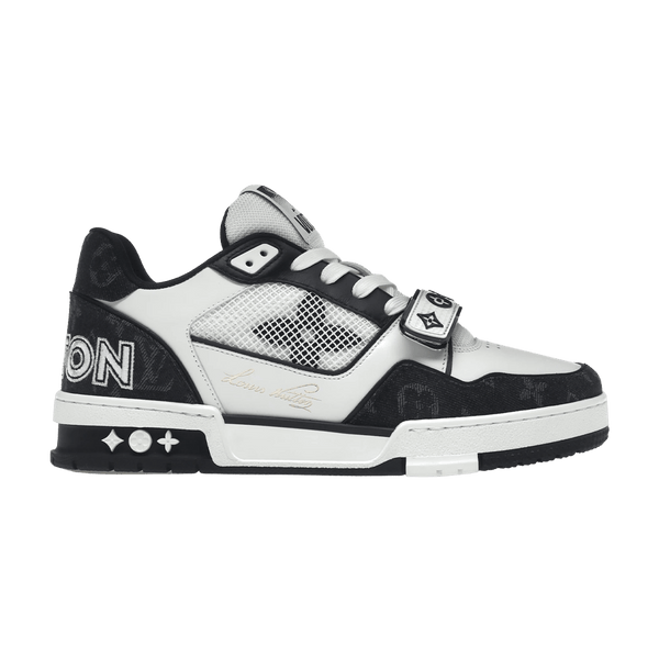 Louis Vuitton Trainer Low 'Velcro Strap - Black Monogram Denim'