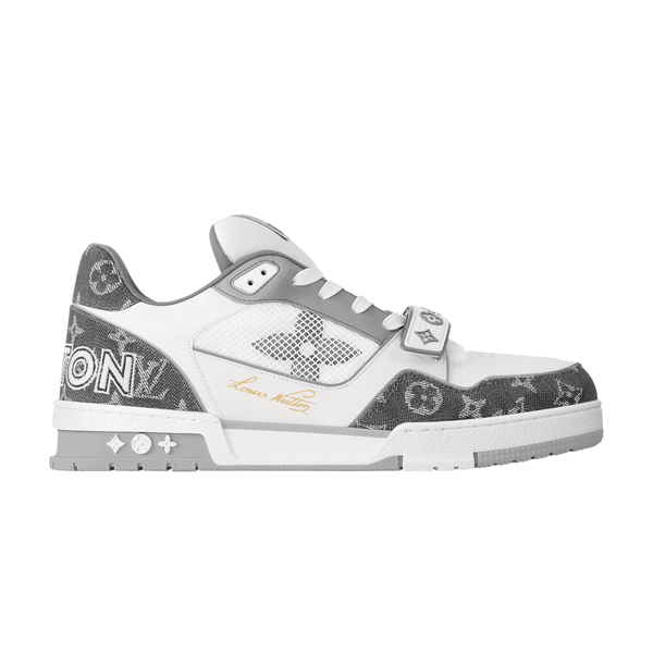 Louis Vuitton Trainer 'Velcro Strap - Grey Monogram Denim'