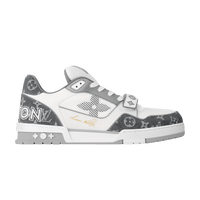 Louis Vuitton Trainer 'Velcro Strap - Grey Monogram Denim'