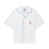 Casablanca Tennis Stripe Towelling Shirt 'White'