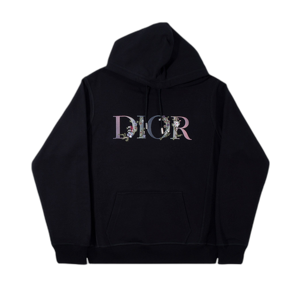 Dior Flowers Embroidered Hoodie 'Black'