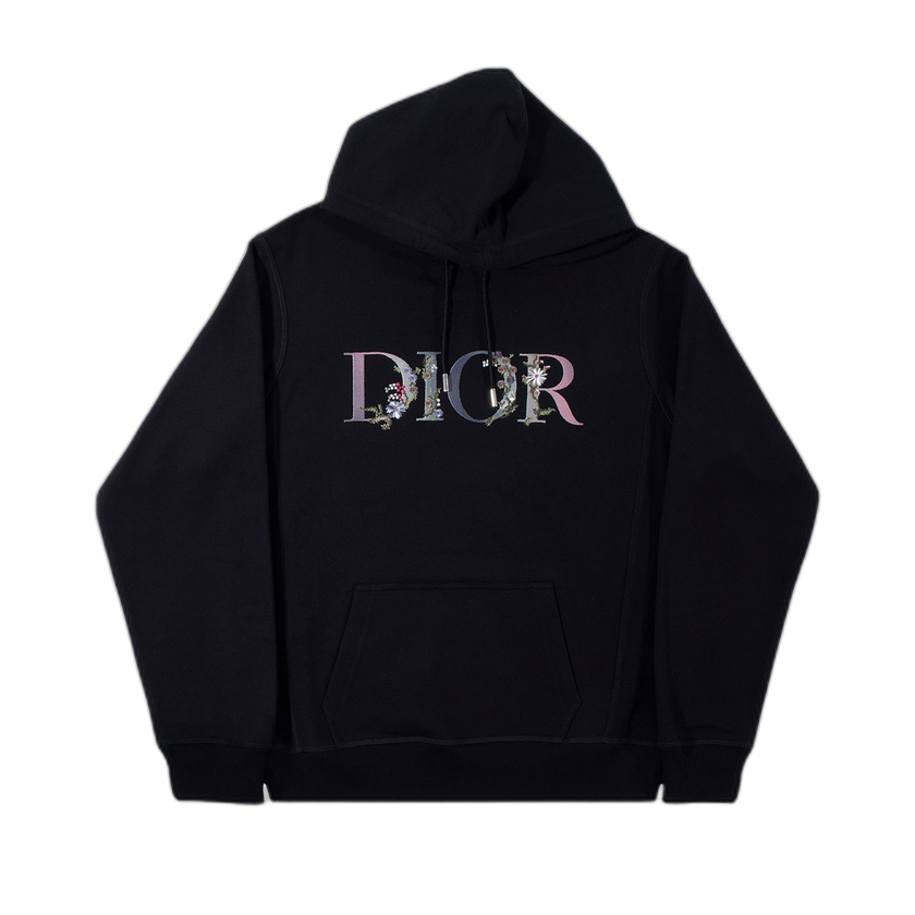 Dior Flowers Embroidered Hoodie 'Black'