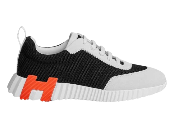 Hermes Bouncing Sneaker Noir Blanc Et Orange