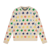Gucci Wool Sweater With Stars 'Ivory/Multicolor'