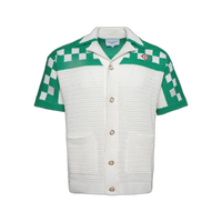 Casablanca Faux Crochet Shirt 'White/Green'