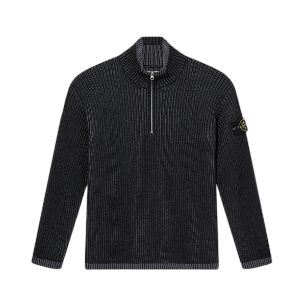 Stone Island Logo Patch High Neck Jumper 'Melange Charcoal'