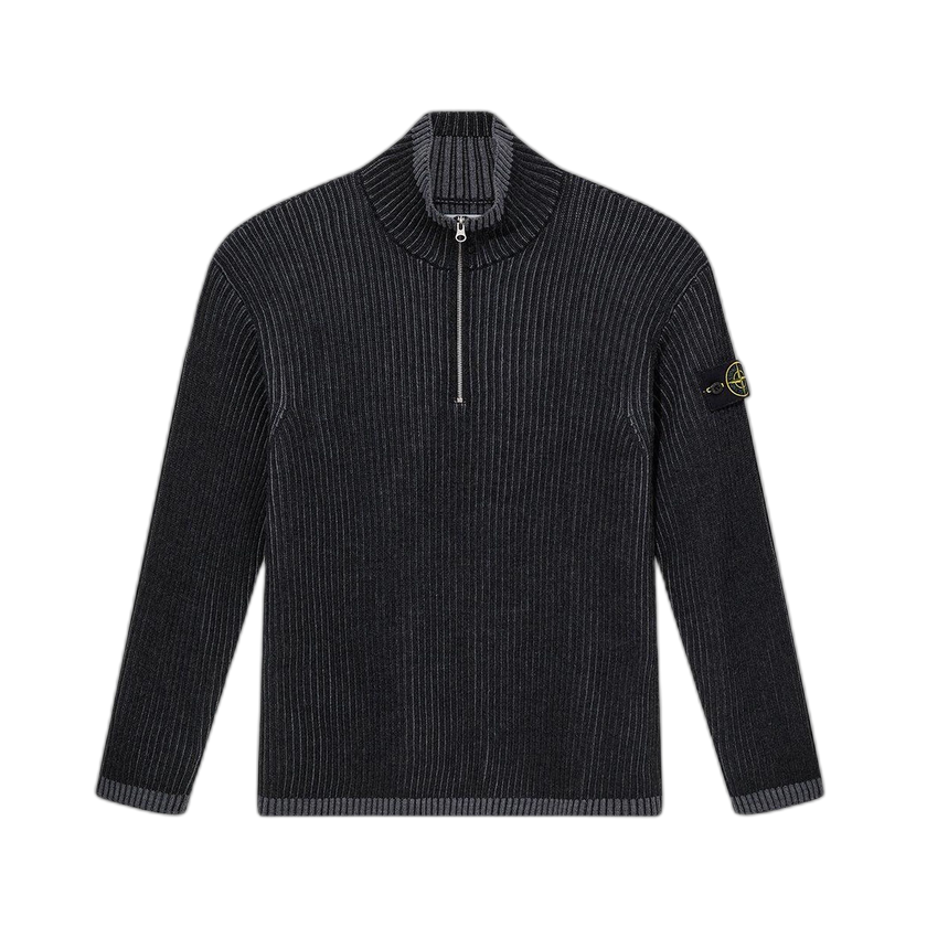 Stone Island Logo Patch High Neck Jumper 'Melange Charcoal'