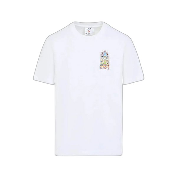 Casablanca Tennis Landscape Classic T-Shirt 'White' - M SS26 JTS 001 15 WHIT
