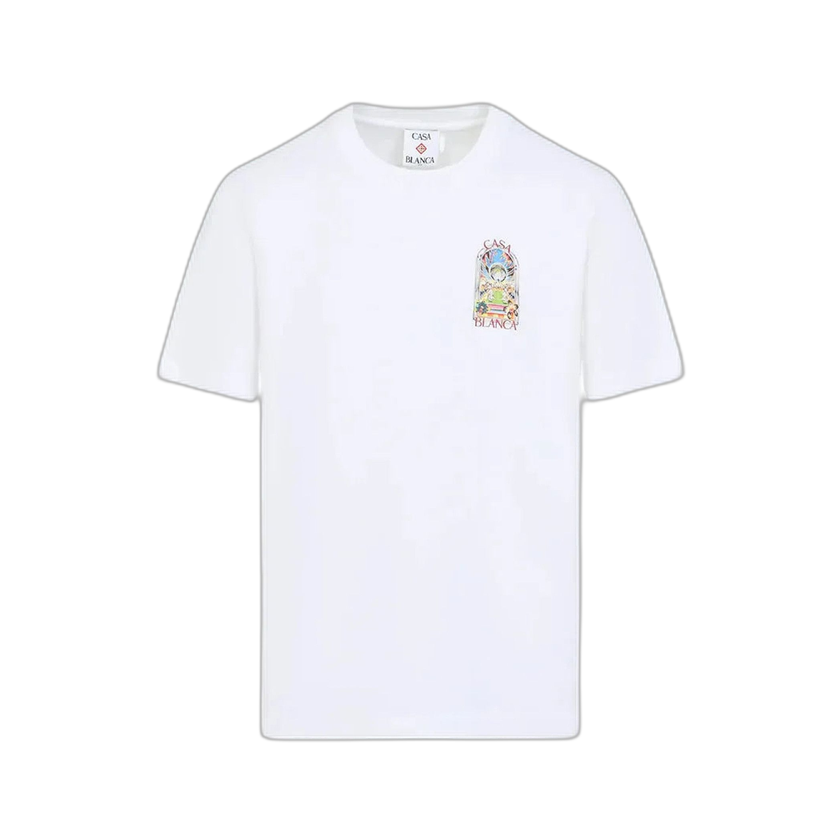 Casablanca Tennis Landscape Classic T-Shirt 'White' - M SS26 JTS 001 15 WHIT