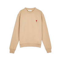 Ami Small Heart Embroidery Sweatshirt 'Beige'