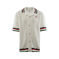 Casablanca Sporty Faux Crochet Shirt 'White'