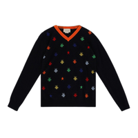Gucci Kids Bee Logo Knit Sweater 'Blue'