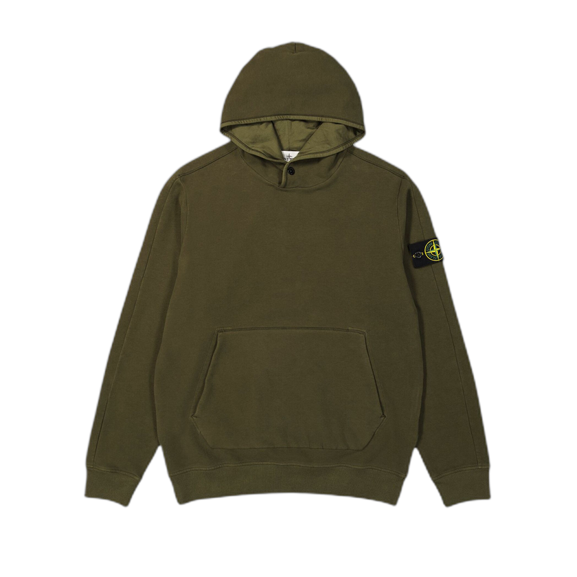 Stone Island Logo Patch Hoodie 'Olive'