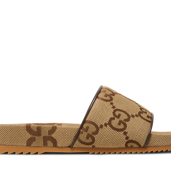 Gucci GG Canvas Slide Sandal 'Camel Monogram'