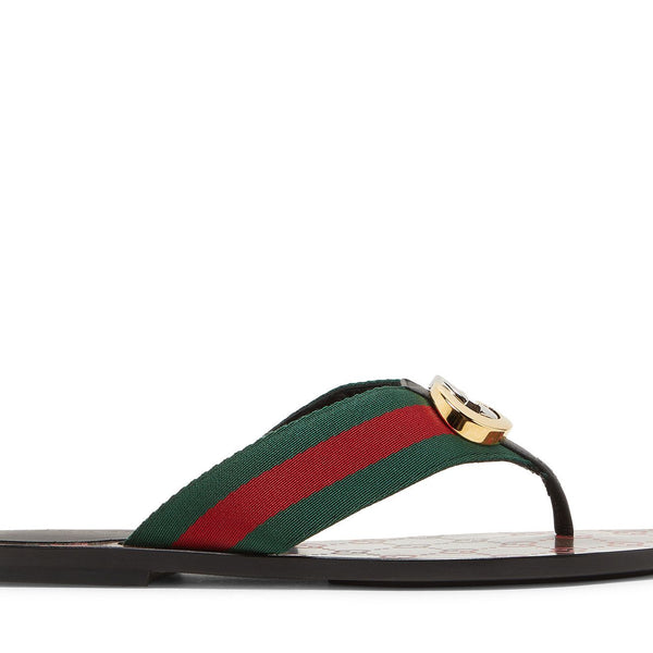 Gucci Wmns GG Web Sandal 'Black Green Red'