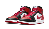 Air Jordan 1 Mid White Bred Toe