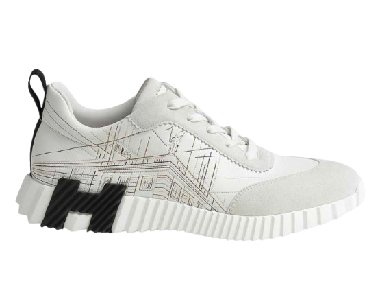 Hermes Bouncing Sneaker Blanc Gris