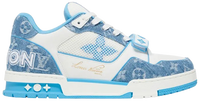Louis Vuitton Trainer Low 'Velcro Strap - Light Blue Monogram Denim'