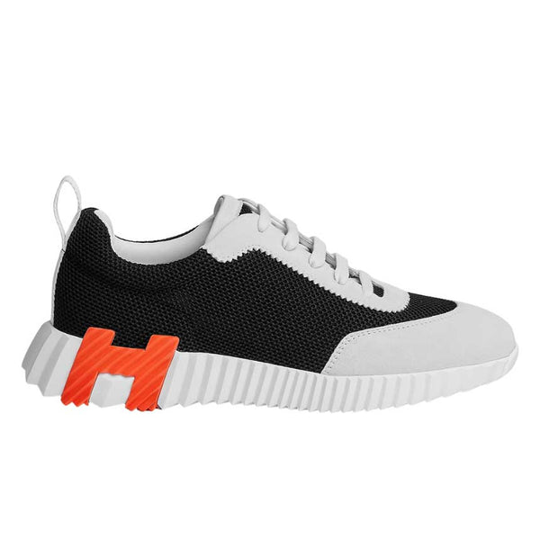 Hermes Bouncing Sneaker Noir Blanc Et Orange