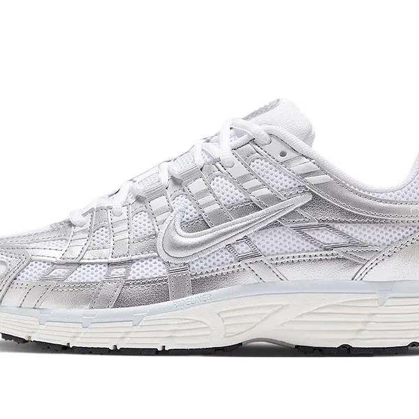 Nike P-6000 White Metallic Silver