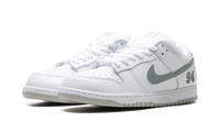Nike SB Dunk Low Supreme White Metallic Silver