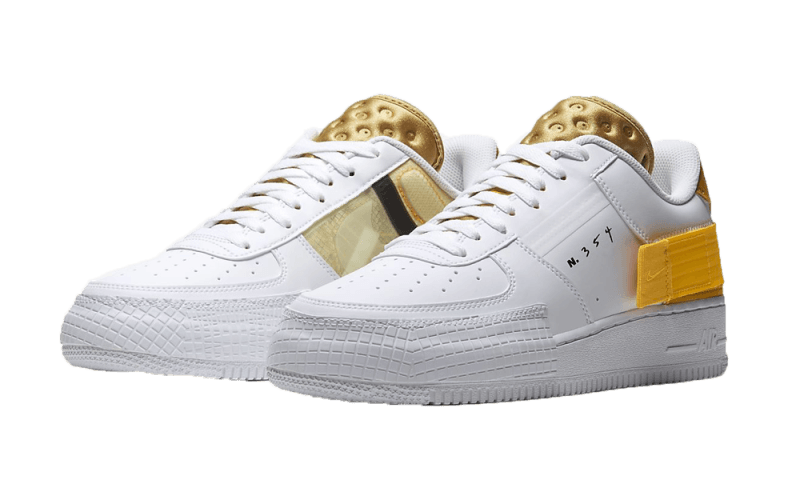 Nike Air Force 1 Low Drop Type White Gold Yellow