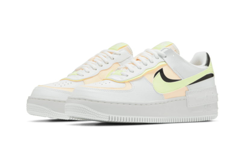 Nike Air Force 1 Shadow Summit White Barely Volt Crimson Tint