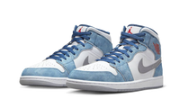 Air Jordan 1 Mid French Blue Fire Red