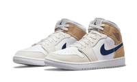 Air Jordan 1 Mid Tan Suede Navy