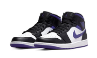 Air Jordan 1 Mid White Black Purple