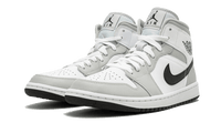 Air Jordan 1 Mid White Light Smoke Grey