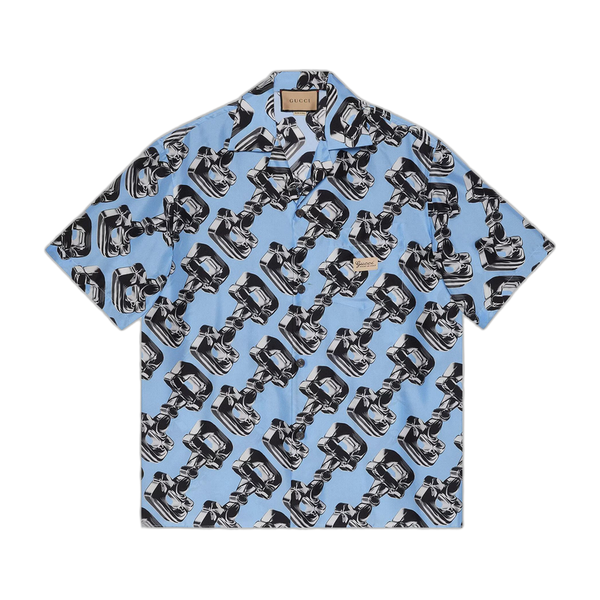 Gucci 3D Glass Horsebit Print Shirt 'Cloud'