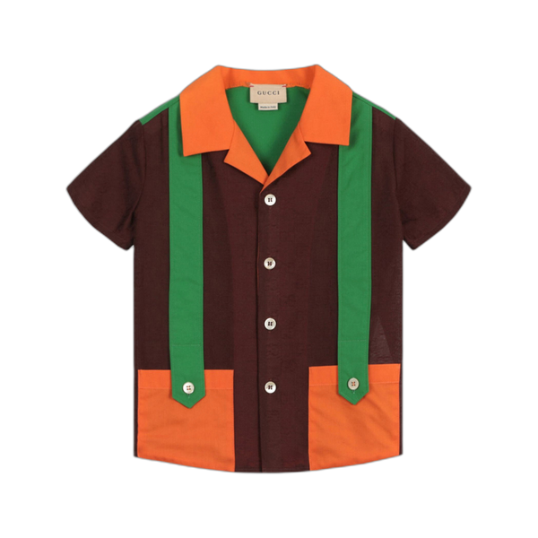 Gucci Logo Jacquard Shirt 'Brown'