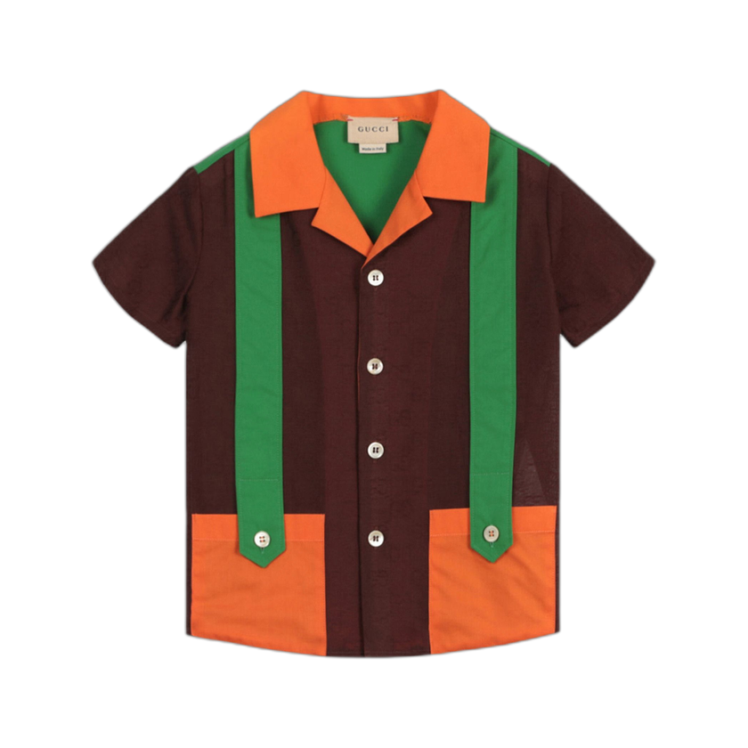 Gucci Logo Jacquard Shirt 'Brown'