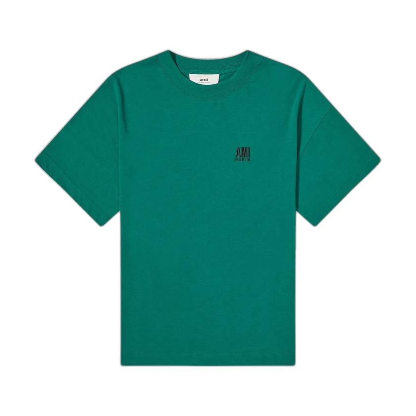 Ami Paris Embroidered Oversize T-Shirt 'Green'