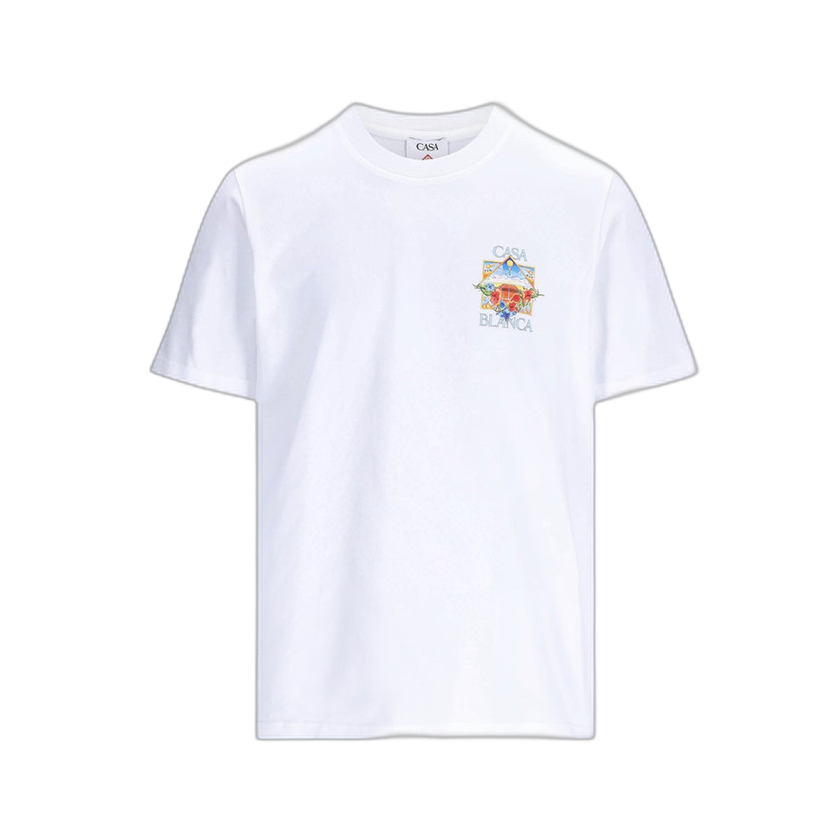 Casablanca Tennis Landscape Classic T-Shirt 'White' - M SS26 JTS 001 13 WHIT
