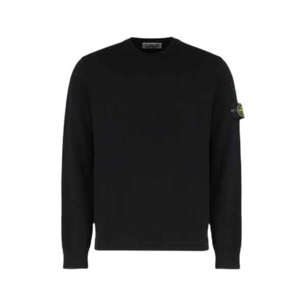 Stone Island Stretch RWS Wool Knit Crewneck 'Black'