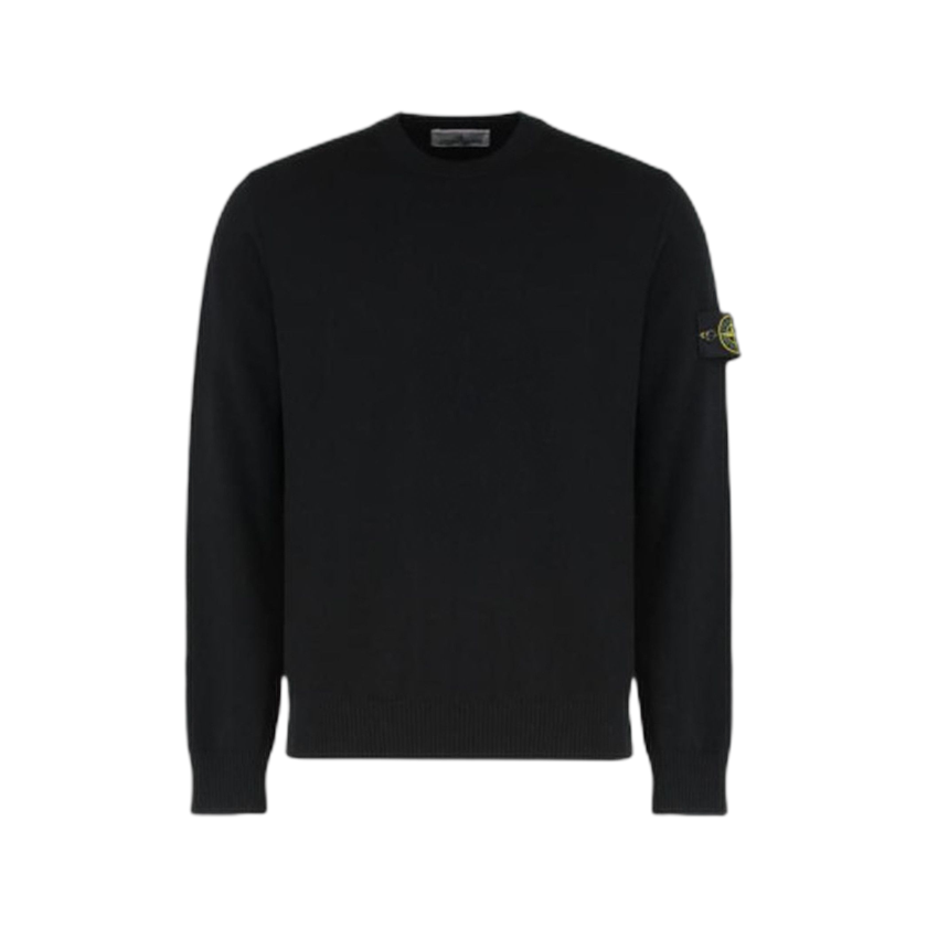 Stone Island Stretch RWS Wool Knit Crewneck 'Black'