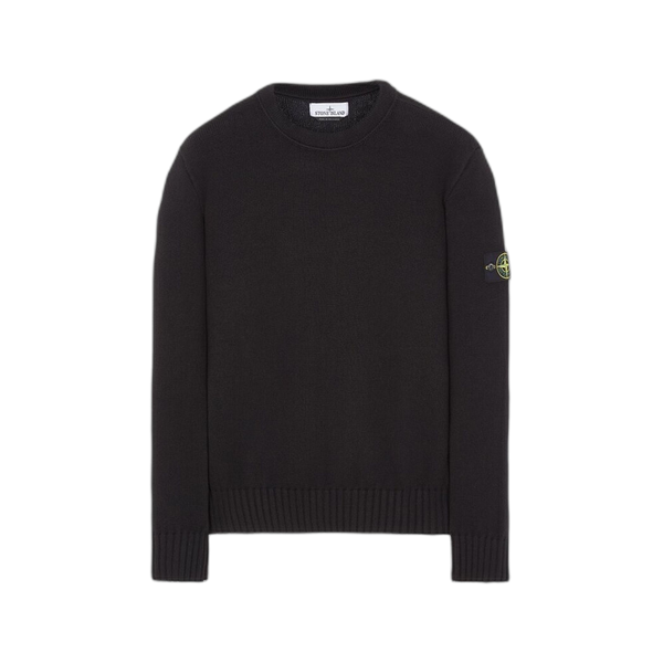 Stone Island Logo Patch Crewneck Jumper 'Black'