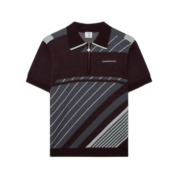 Casablanca Diagonal Sporty Polo 'Purple' - M AW25 KW 1101 01 PURP
