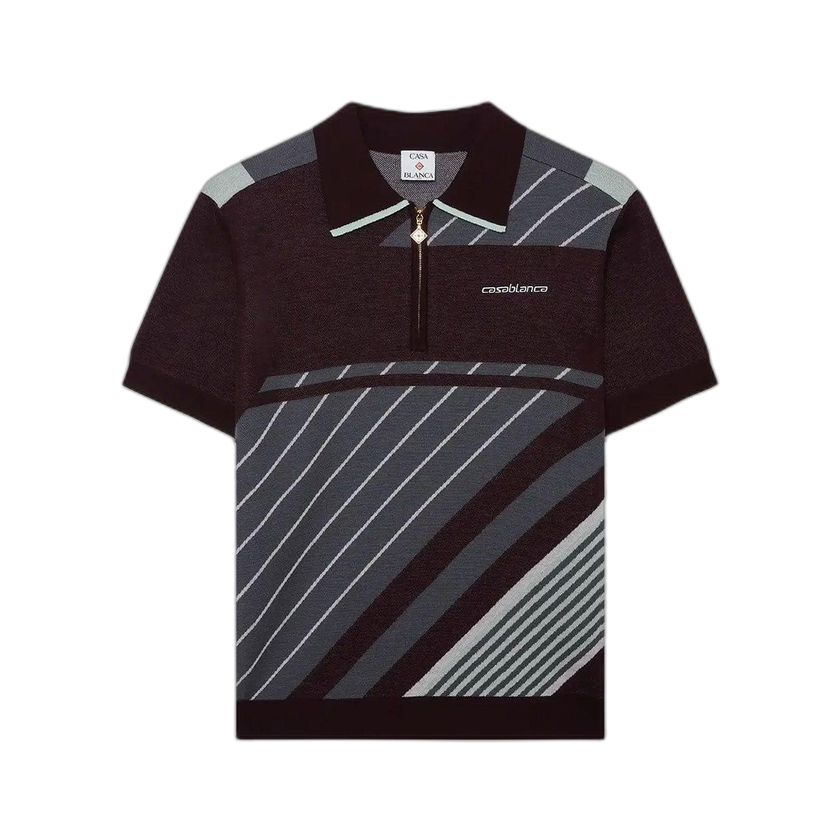 Casablanca Diagonal Sporty Polo 'Purple' - M AW25 KW 1101 01 PURP