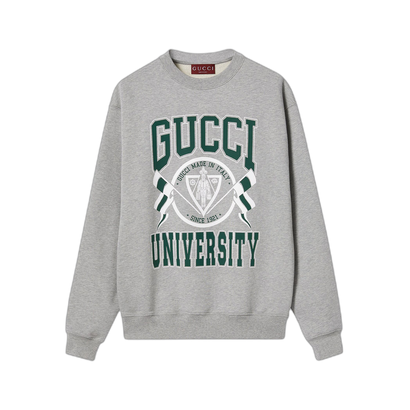 Gucci Printed Jersey Sweatshirt 'Grey Melange'