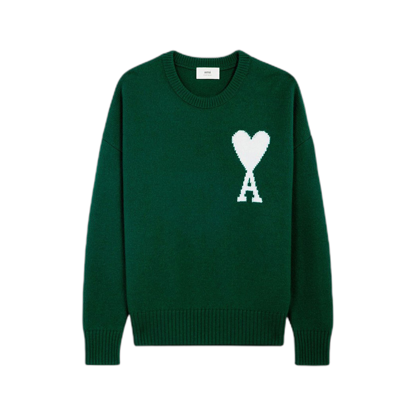 Ami Oversize Crewneck Sweater 'Green'