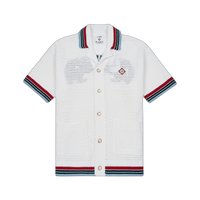 Casablanca Sporty Faux Crochet Shirt 'White'