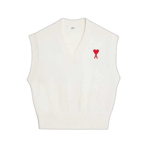 Ami Sleeveless Sweater 'White'
