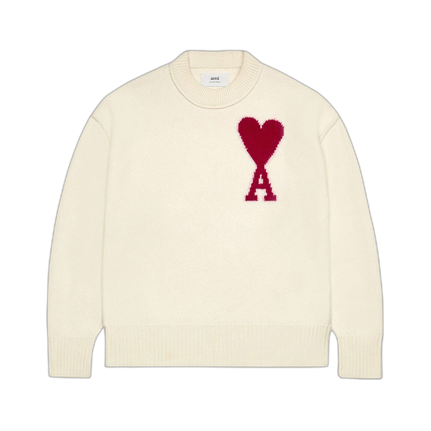 Ami ADC Sweater 'Off White/Red'