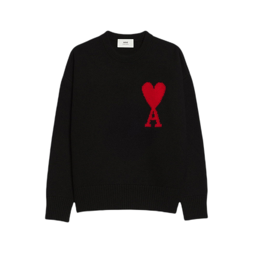 Ami ADC Crewneck Sweater 'Black/Red'